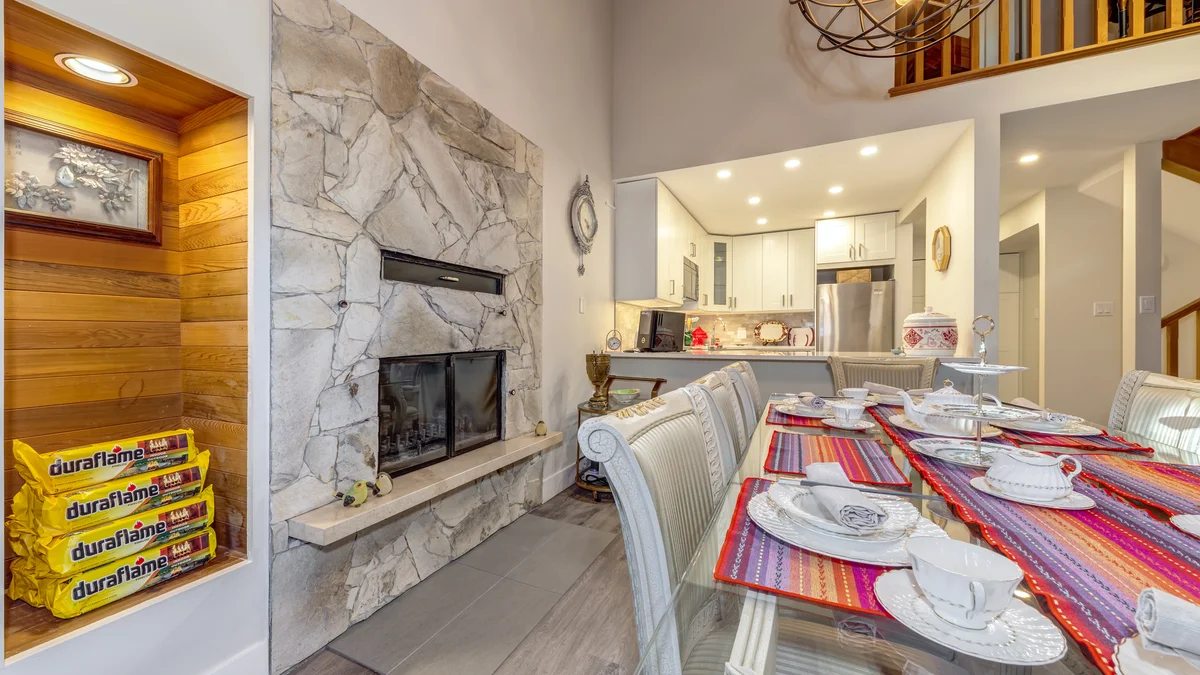 Dining Area w/Fireplace