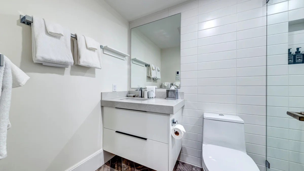 Below Main Level full bathroom