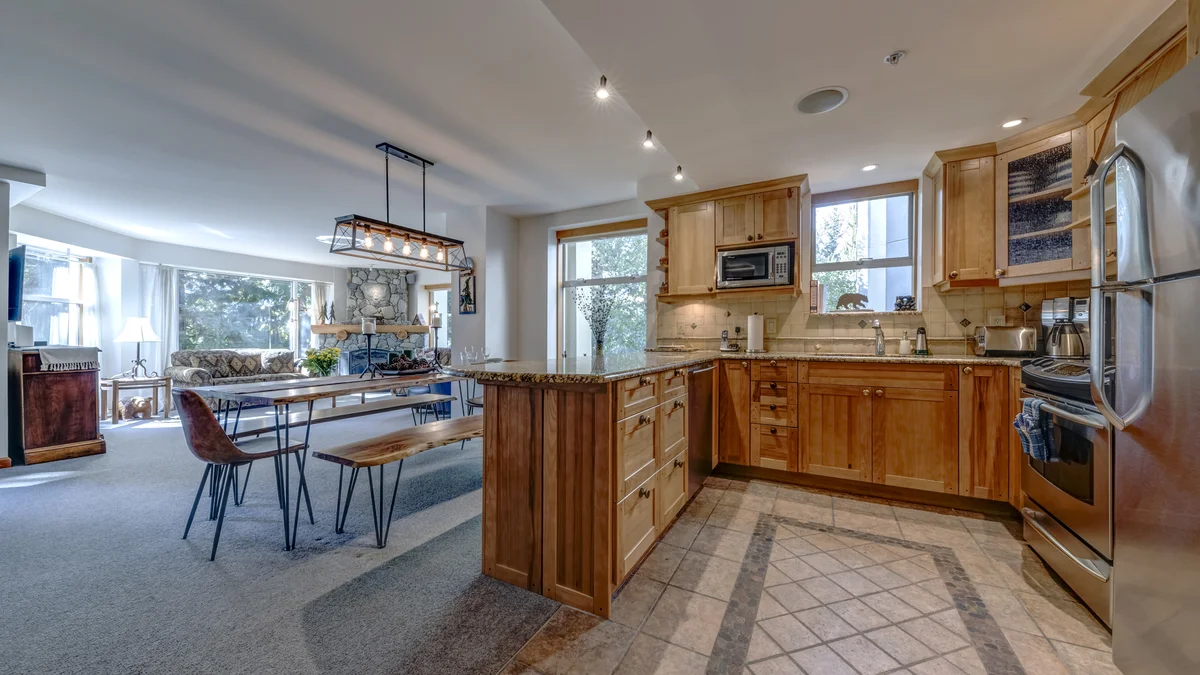 Kitchen and living area