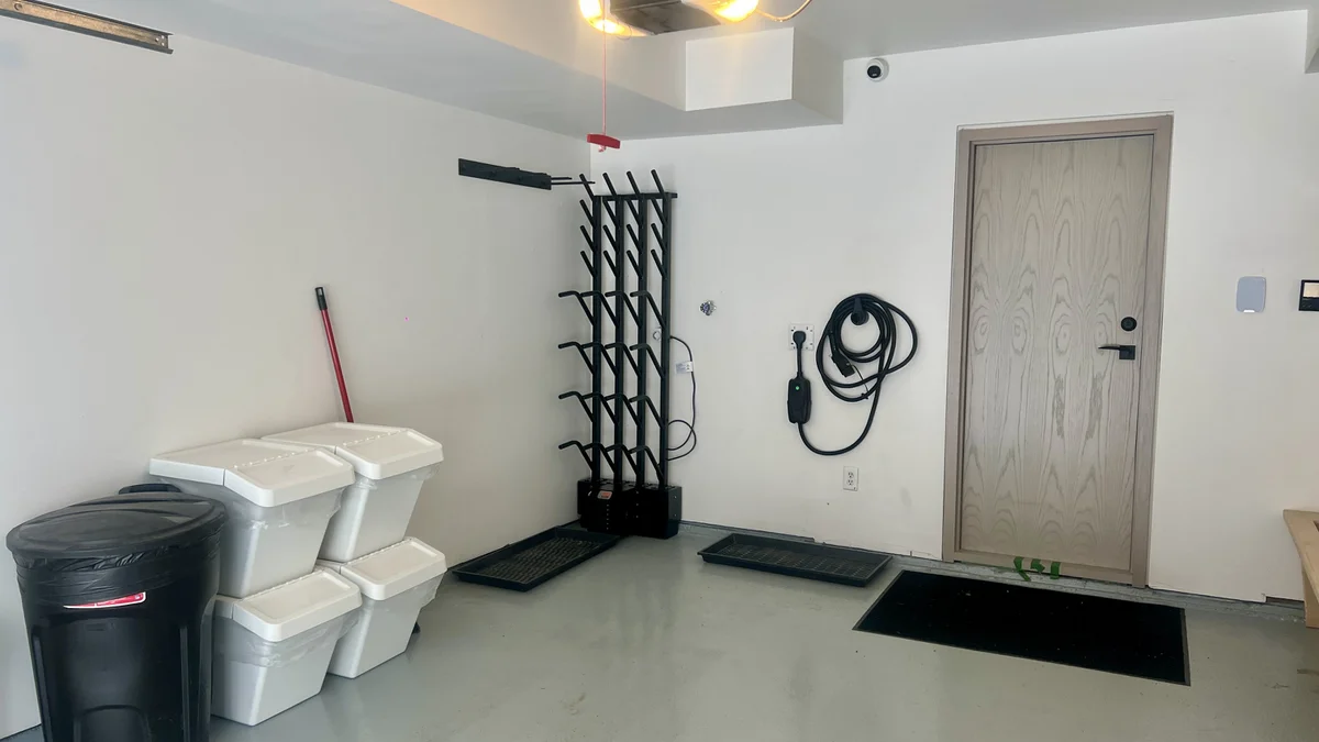 Garage with EV charging