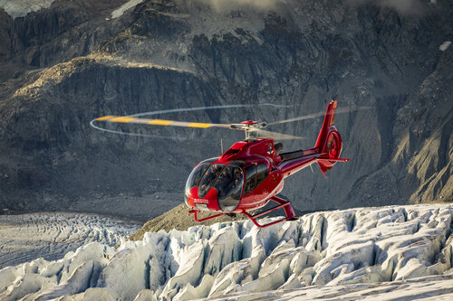 Helicopter tour over the glaciers near Whistler