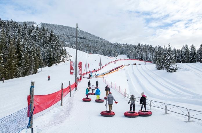 Tube Park lanes on Blackcomb Mountain