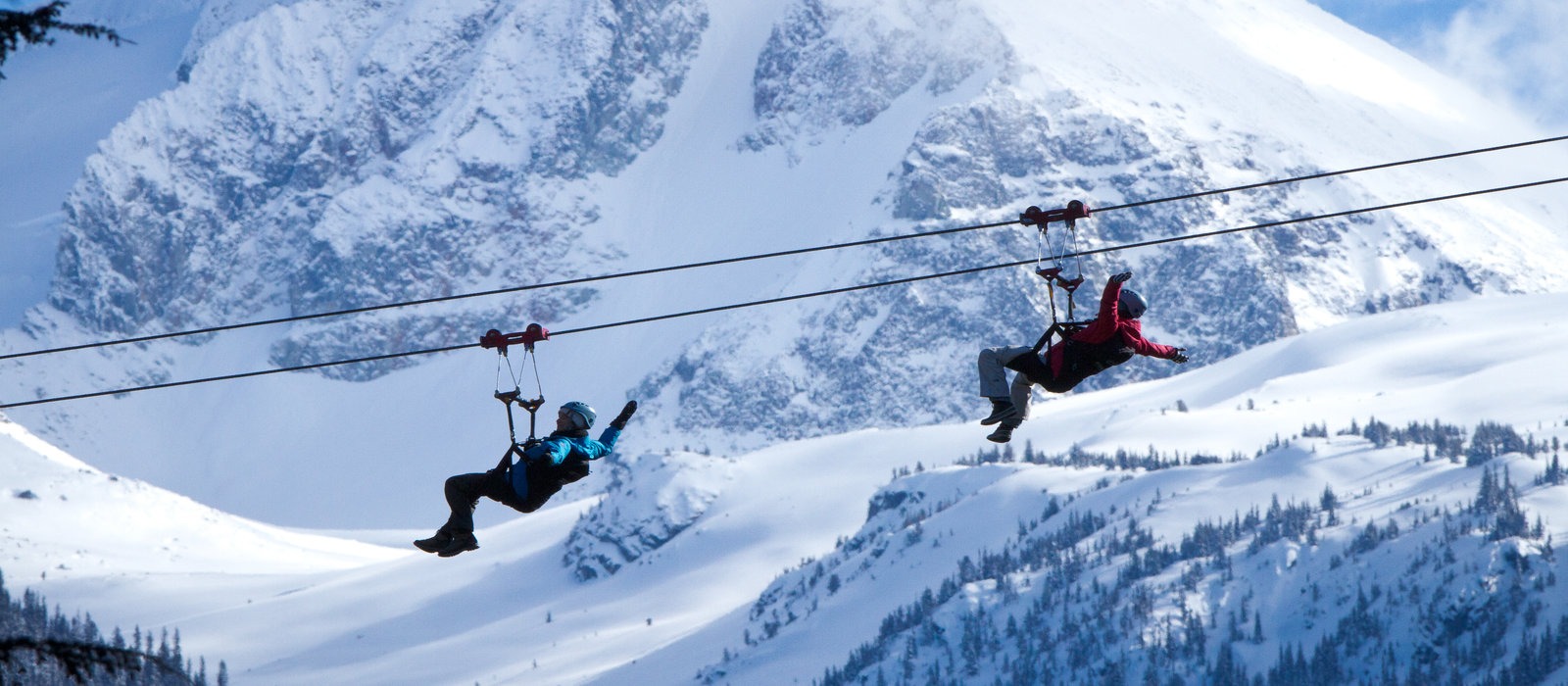 Winter Ziplining in Whistler